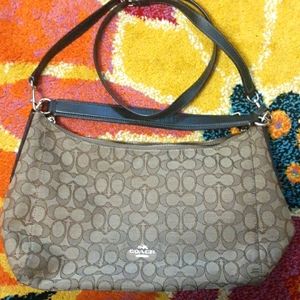 ☆Coach Celeste Hobo Signature F58284 Brown Crossbody Shoulder Bag